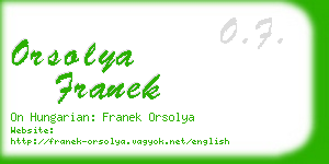 orsolya franek business card